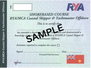 RYA Coastal Skipper-Yachtmaster Shorebased Certificate